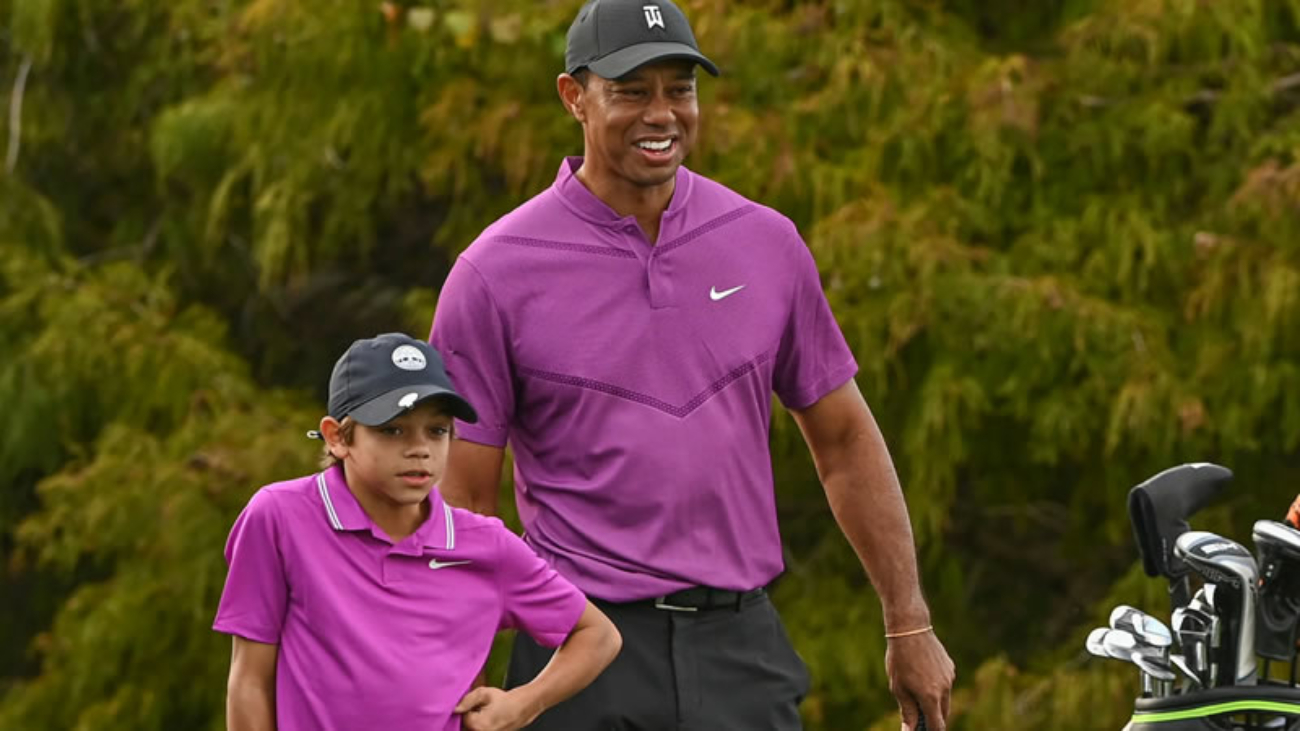 Tiger Woods and Son Charlie