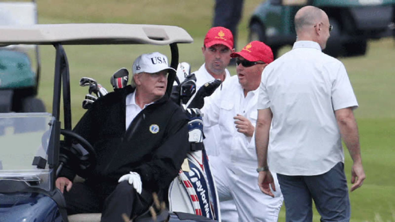 Donald Trump Playing Golf